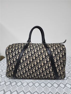 Christian Dior Vintage Trotter Handbag Black/Beige